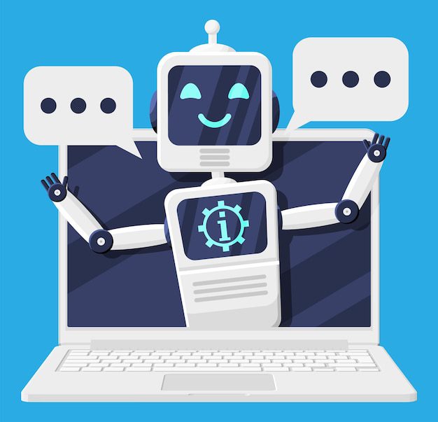Acheteurs B2B : pourquoi vos pairs comptent plus que les chatbots IA en 2026 2 Chatbot IA sur écran d'ordinateur montrant les limites de la confiance numérique en B2B