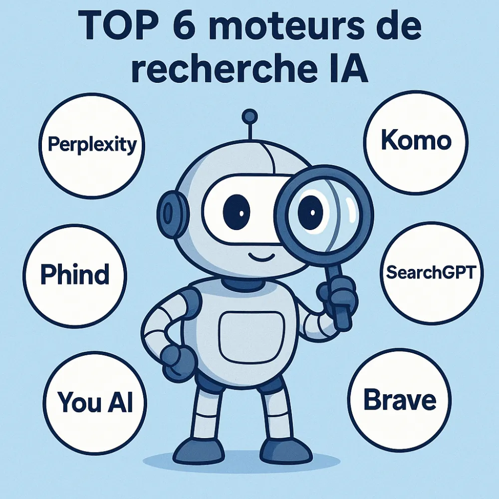 Utilisateur effectuant une recherche conversationnelle sur un moteur de recherche alimenté par l'intelligence artificielle