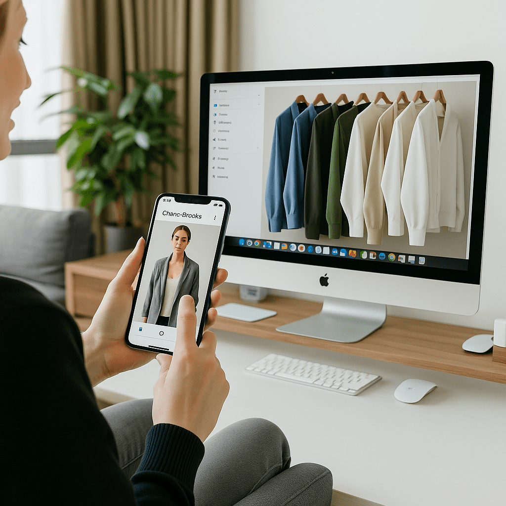 Interface d'achat intégrée dans les résultats de recherche Google avec intelligence artificielle