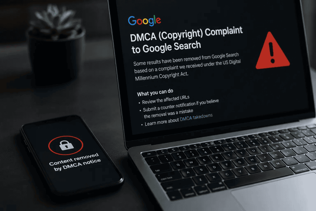 Fausses plaintes DMCA : détecter et contrer une désindexation abusive en 2026 1 DMCA Copyright, plainte